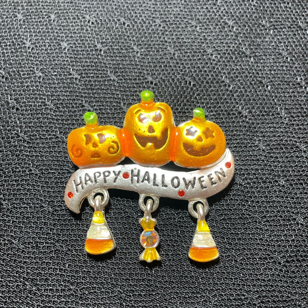 Halloween Jack-O-Lantern Pin/Brooch